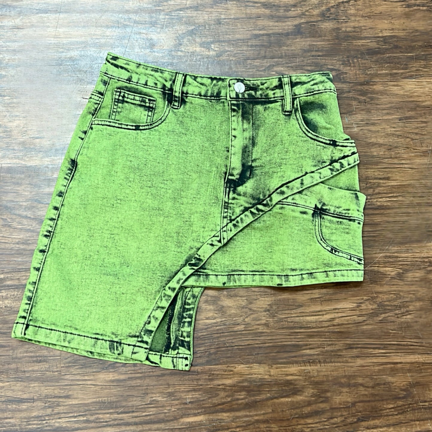 “Slime” Denim Skirt