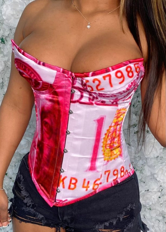 “Pink Currency” Corset